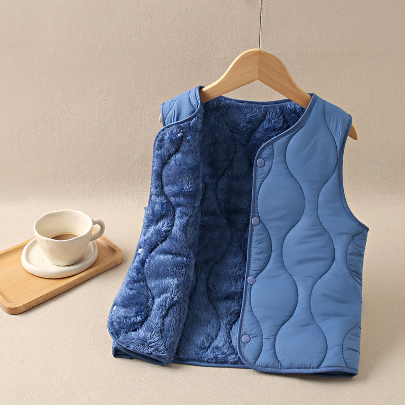 Bērnu bieza bez piedurknēm veste ar flīsa oderi, neilons 95%+, vecums 8+ gadi, rudens-zima