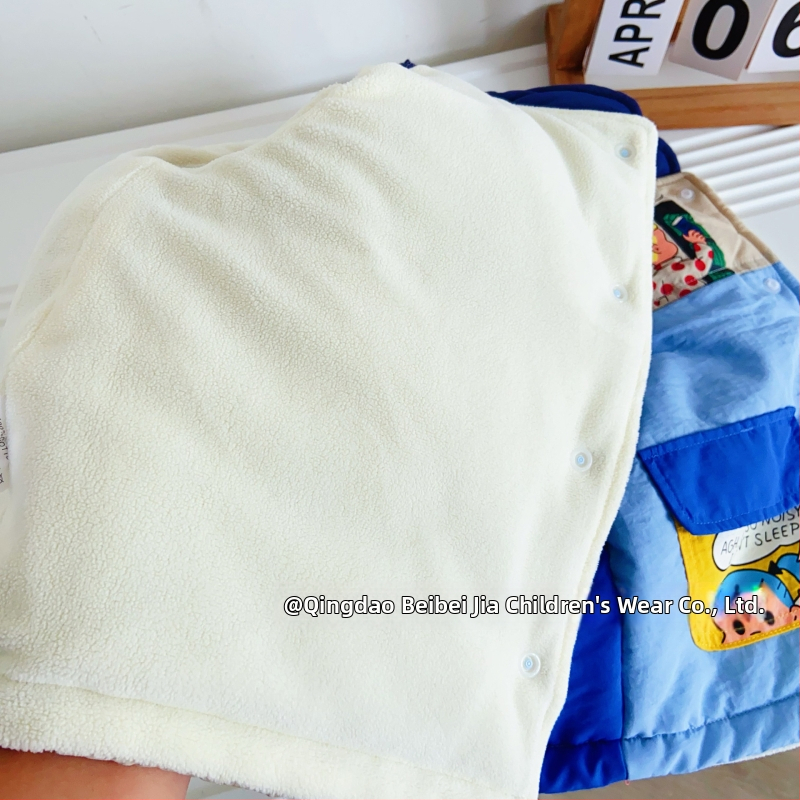 Bērnu kokvilnas veste kardigāna stilā, universāla, ar fleece odere, bieza ziemai