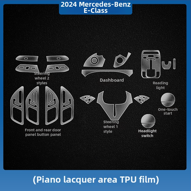 Mercedes-Benz E-Class E260L/E300L centrālā vadības un navigācijas ekrāna aizsargstikls – viengabala, skrāpējumu izturīgs, pret pirkstu nospiedumiem, temperatūras izturīgs