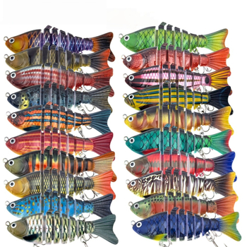 Momeli pentru pescuit – set cu cutie multisectionată, năluci scufundătoare dure, momeli artificiale, echipament de pescuit personalizabil