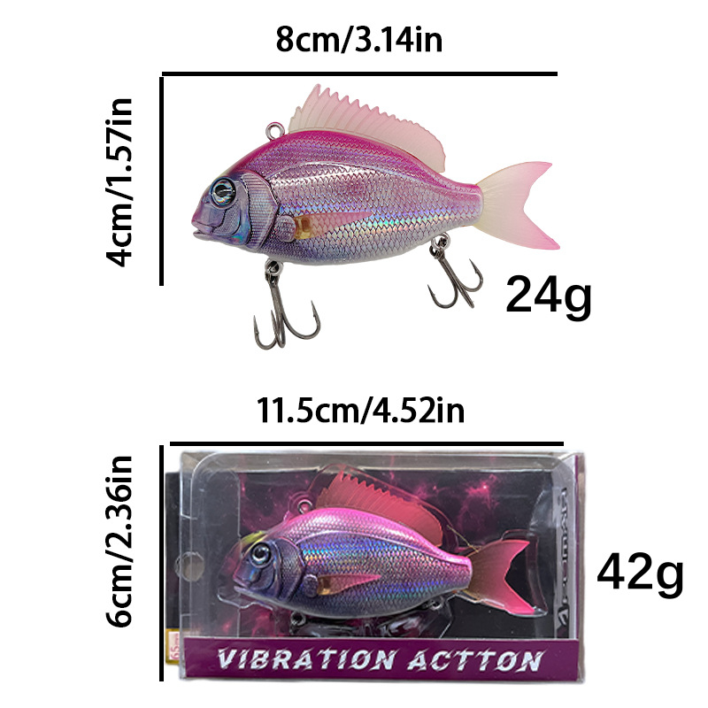 Năluci artificiale – năluci scufundătoare hard bait VIB24G, 24 g, aruncare la distanță