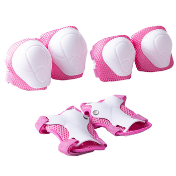 Παιδικό σετ προστατευτικού εξοπλισμού 6 τεμαχίων: επιγονατίδες, προστατευτικά αγκώνων και χεριών για ρόλλερ σέικ, πατίνια, ισορροπιστικό ποδήλατο και σκέιτμπορντ