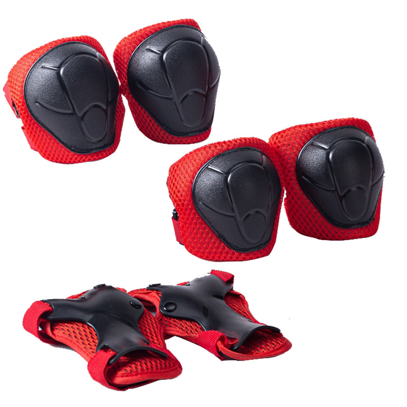 Παιδικό σετ προστατευτικού εξοπλισμού 6 τεμαχίων: επιγονατίδες, προστατευτικά αγκώνων και χεριών για ρόλλερ σέικ, πατίνια, ισορροπιστικό ποδήλατο και σκέιτμπορντ