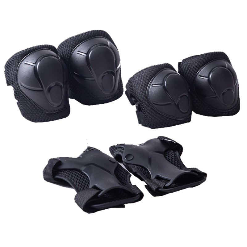 Παιδικό σετ προστατευτικού εξοπλισμού 6 τεμαχίων: επιγονατίδες, προστατευτικά αγκώνων και χεριών για ρόλλερ σέικ, πατίνια, ισορροπιστικό ποδήλατο και σκέιτμπορντ