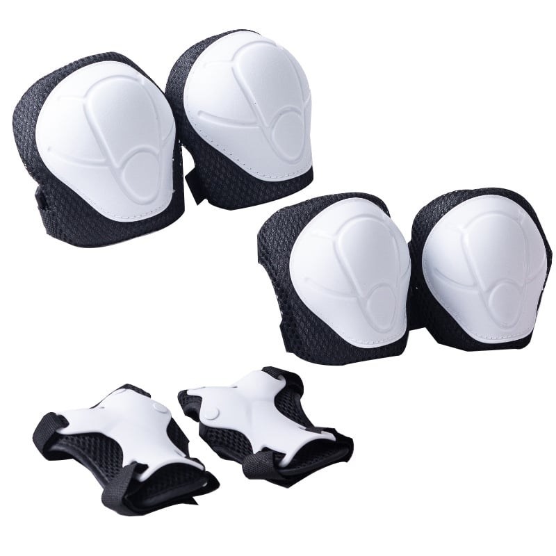 Παιδικό σετ προστατευτικού εξοπλισμού 6 τεμαχίων: επιγονατίδες, προστατευτικά αγκώνων και χεριών για ρόλλερ σέικ, πατίνια, ισορροπιστικό ποδήλατο και σκέιτμπορντ
