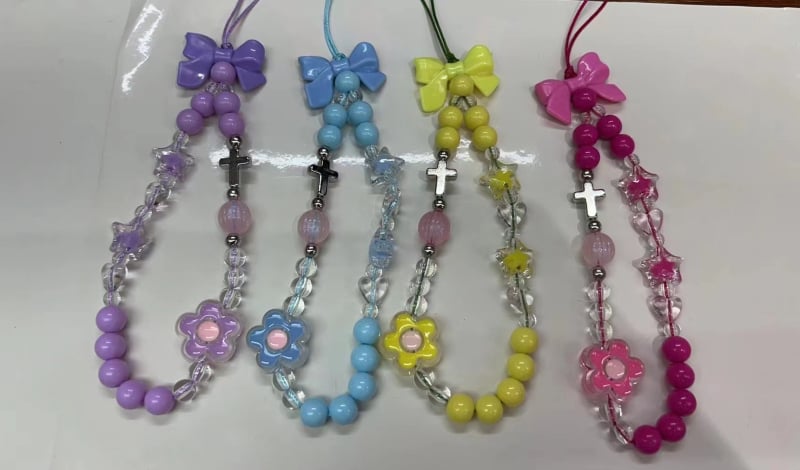 Λουράκι για κινητό τηλέφωνο, unisex, χειροποίητο (Υλικό PU; κορδόνι πολυεστέρα; αγκράφα πλαστική)