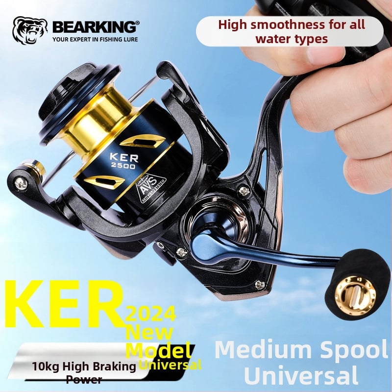 Bear King Περιστροφικό Καρούλι Ψαρέματος – CNC Μεταλλικός Μοχλός, Αδιάβροχος Σχεδιασμός, Αδειοδοτημένη Ιδιωτική Ετικέτα