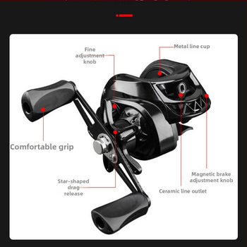 Καρούλι ψαρέματος με σχήμα σταγόνας για δόλωμα, αρχάριου επιπέδου, δεξιοχειρικό, μάρκα Powerful merchant