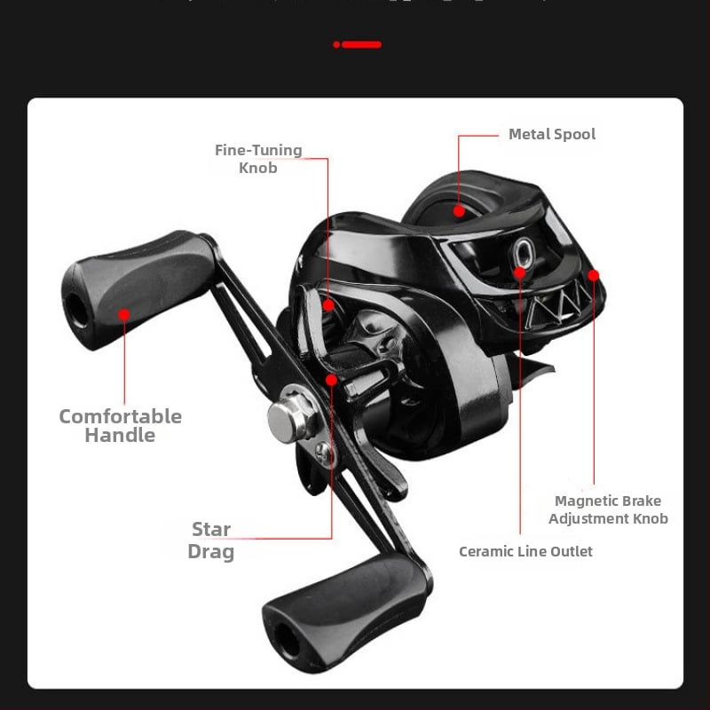 Καρούλι ψαρέματος με σχήμα σταγόνας για δόλωμα, αρχάριου επιπέδου, δεξιοχειρικό, μάρκα Powerful merchant