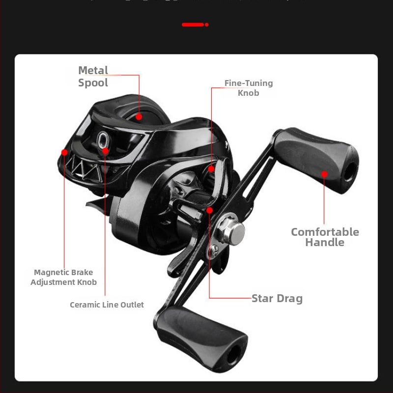 Καρούλι ψαρέματος με σχήμα σταγόνας για δόλωμα, αρχάριου επιπέδου, δεξιοχειρικό, μάρκα Powerful merchant