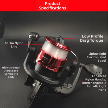 Spinning μηχανισμός ψαρέματος East Fishing, τύπος 200, με γραμμή, κατάλληλος για ψάρεμα σε βράχους και στη θάλασσα