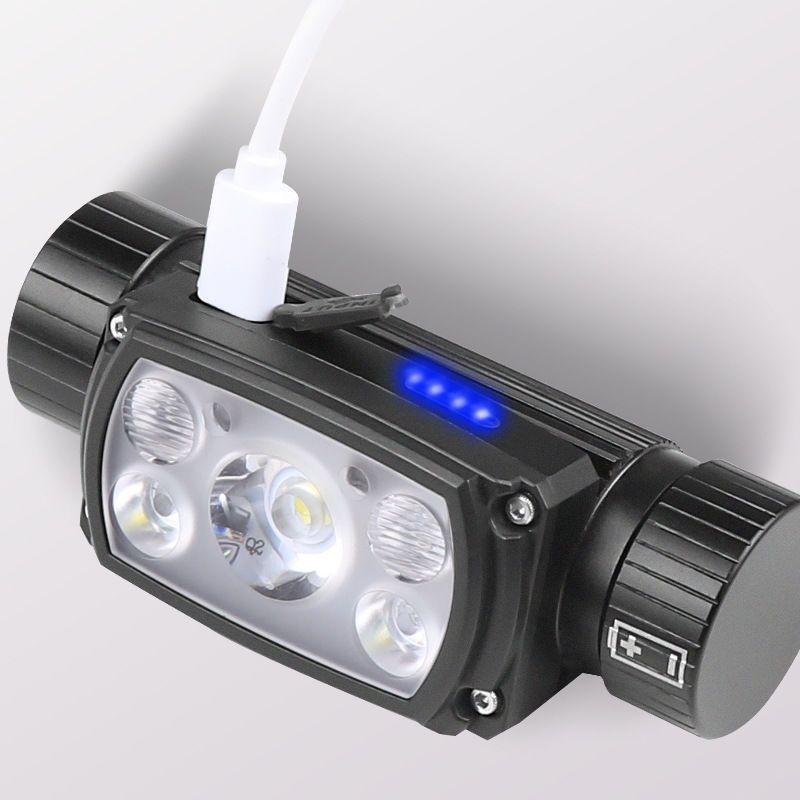 Lampa frontală LED, reîncărcabilă, model D01, 39 g, rază fascicul 200 m