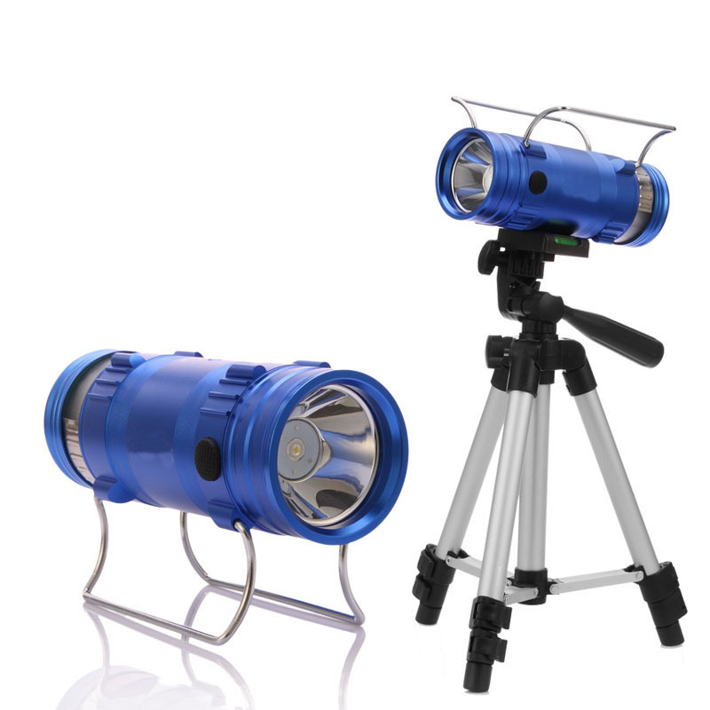 Lampa de pescuit de noapte cu LED, corp din aliaj de aluminiu, reîncărcabilă, LED, rază 100–200 m