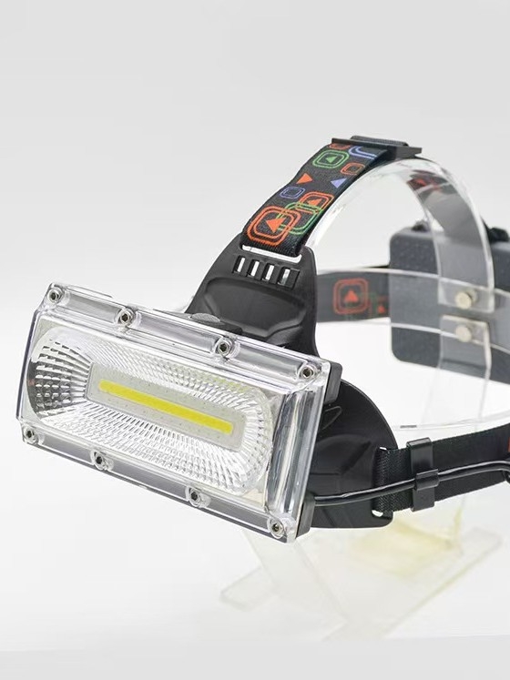Frontala COB, încărcare USB, impermeabilă, purtare pe cap, iluminare puternică, rază 100–200 m, autonomie 4–8 ore
