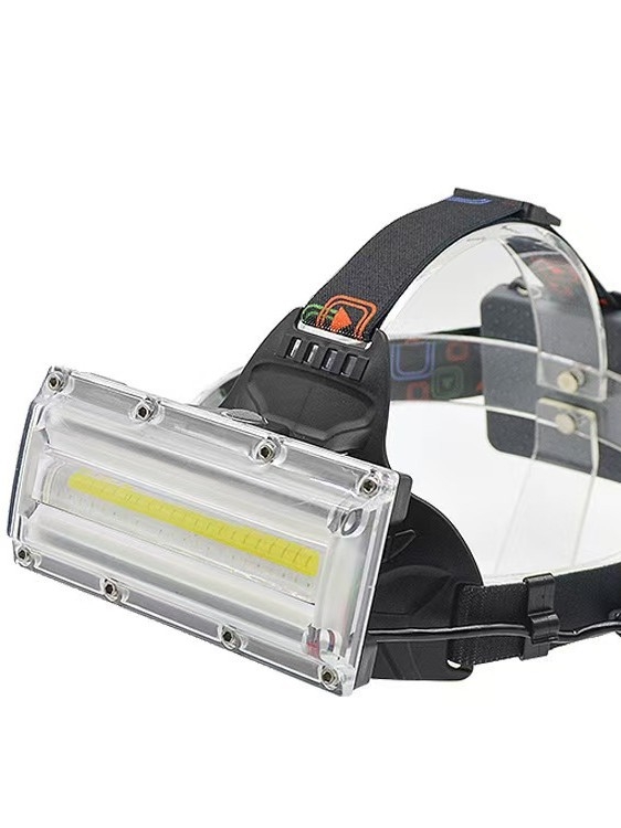 Frontala COB, încărcare USB, impermeabilă, purtare pe cap, iluminare puternică, rază 100–200 m, autonomie 4–8 ore