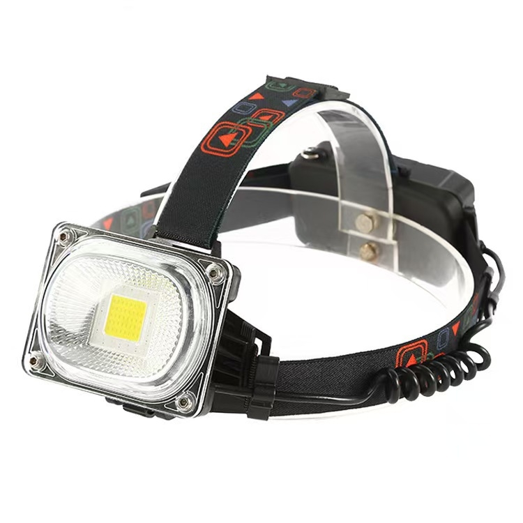Frontala COB, încărcare USB, impermeabilă, purtare pe cap, iluminare puternică, rază 100–200 m, autonomie 4–8 ore