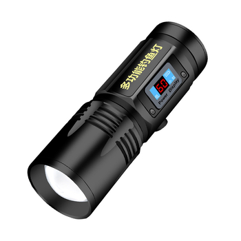 LED nakts makšķerēšanas lampa ar 360° griezumu, 5000 mAh akumulators, darbības diapazons 100–200 m, rokas piedziņa enerģijas ģenerēšana