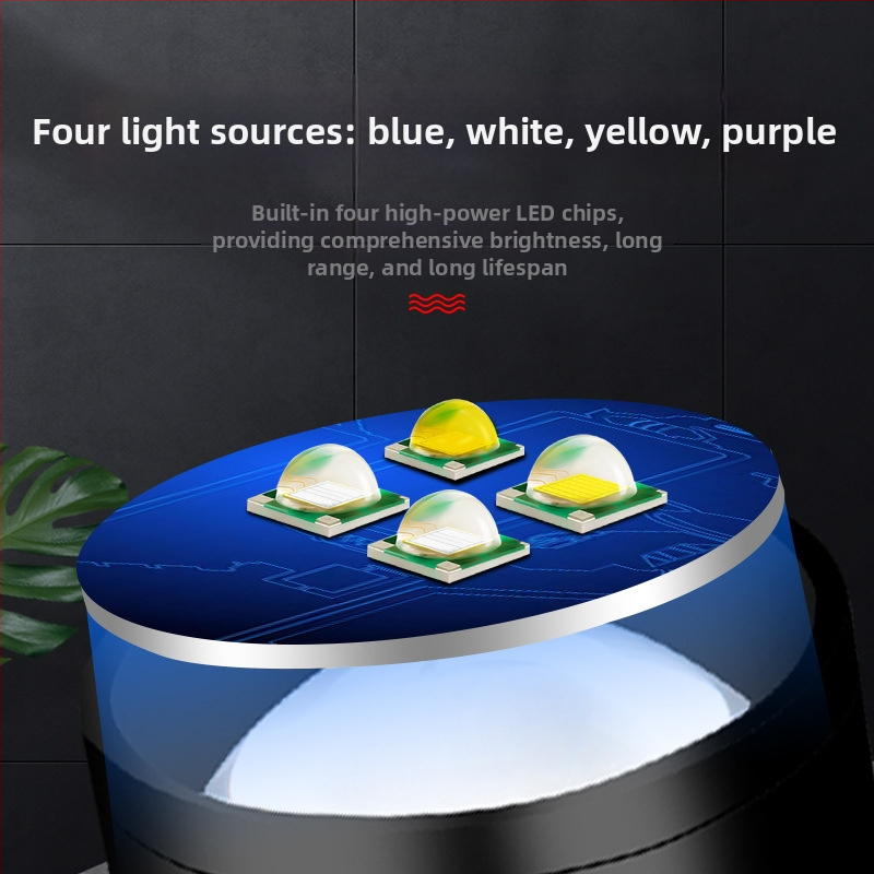 LED lampu na nočný rybolov s 360° otáčaním, 5000 mAh batériou, dosah 100–200 m, ručné poháňanie energie