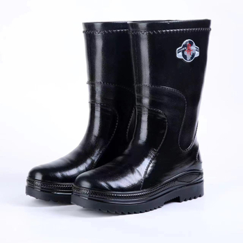 Cizme de ploaie din plastic pentru bărbați, până la gleznă, impermeabile, antiderapante, talpă turnată prin injecție