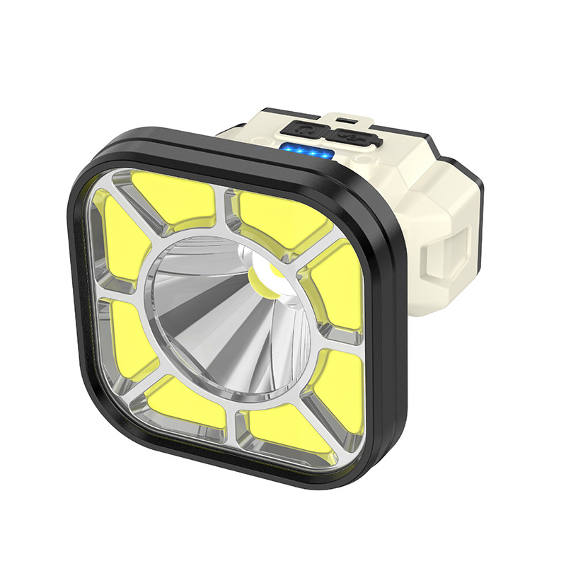 Lanternă frontală cu senzor, baterie 1200mAh, LED + bec, lanternă pentru bicicletă, drumeții în aer liber și pescuit noaptea, rază 50–100 m