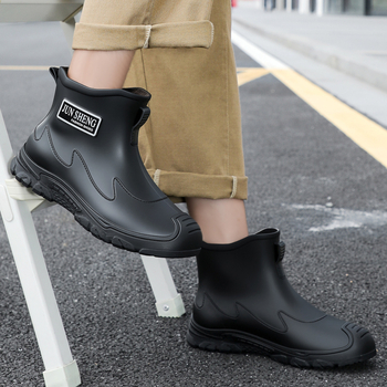 Unisex kratke čizme za kišu, vodootporne, protuklizne, gornji dio od plastike, EVA uložak, mrežasta podstava, potplat od jednog komada plastike