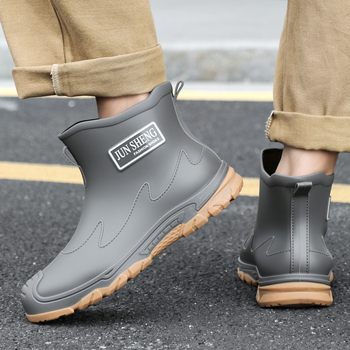Unisex kratke čizme za kišu, vodootporne, protuklizne, gornji dio od plastike, EVA uložak, mrežasta podstava, potplat od jednog komada plastike