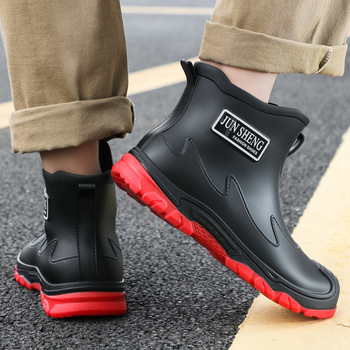 Unisex kratke čizme za kišu, vodootporne, protuklizne, gornji dio od plastike, EVA uložak, mrežasta podstava, potplat od jednog komada plastike