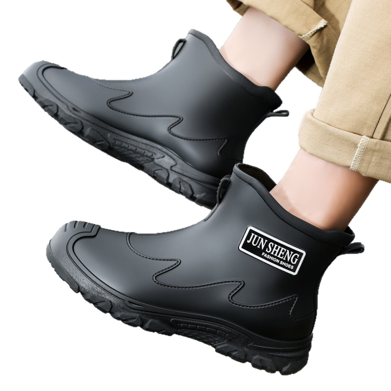 Unisex kratke čizme za kišu, vodootporne, protuklizne, gornji dio od plastike, EVA uložak, mrežasta podstava, potplat od jednog komada plastike