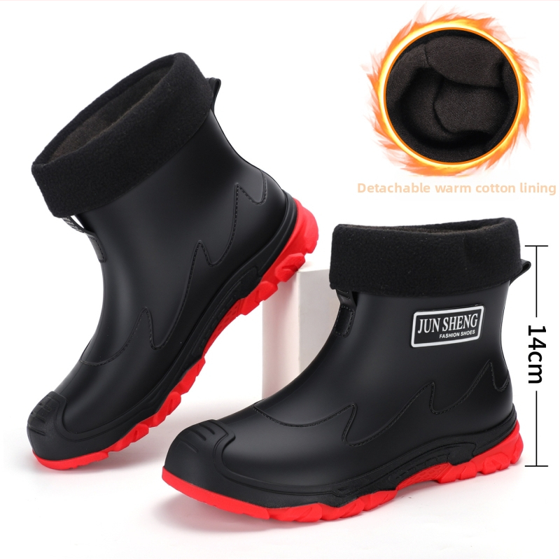 Unisex kratke čizme za kišu, vodootporne, protuklizne, gornji dio od plastike, EVA uložak, mrežasta podstava, potplat od jednog komada plastike