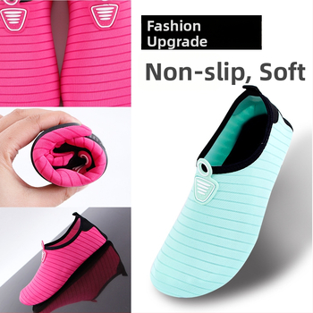 Pantofi de apă Xingtuo - partea superioară din plasă și căptușeală din plasă, design jos, talpă exterioară antiderapantă din cauciuc, talpă din TPR, pentru alergare și plimbare prin apă, unisex adulți