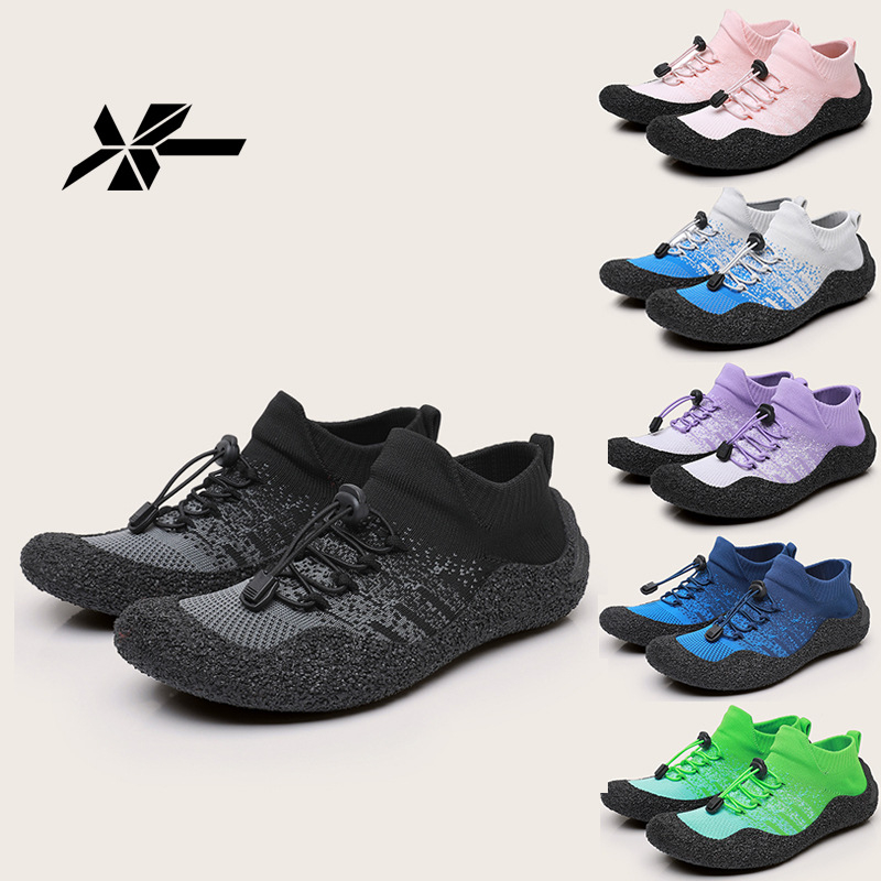 Pantofi pentru drumeții pe râu – Unisex, închidere cu bandă elastică, partea superioară din plasă respirabilă, talpă din cauciuc antiderapant, design de tip jos