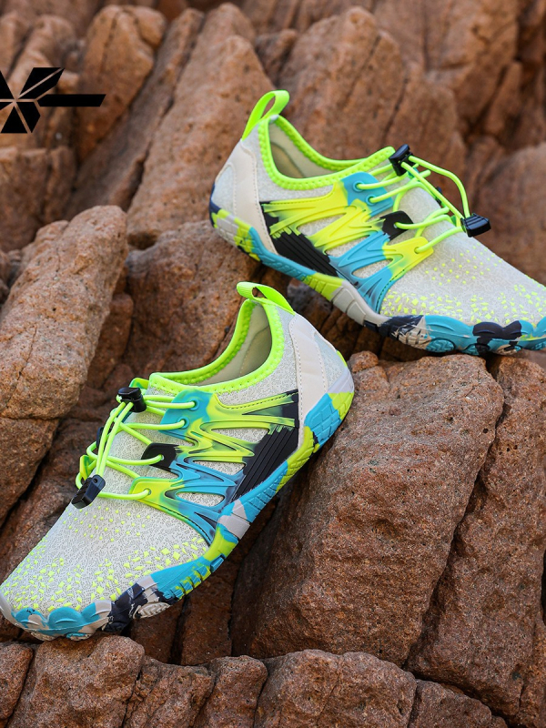 Pantofi de apă pentru pârâie - plasă pe partea superioară, uscare rapidă, respirabili, talpă antiaderentă, gleznă joasă