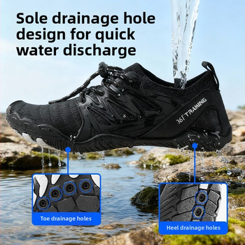 Pantofi pentru trasee pe râuri, antiderapante, partea superioară din pânză, talpă PVC, înălțime joasă