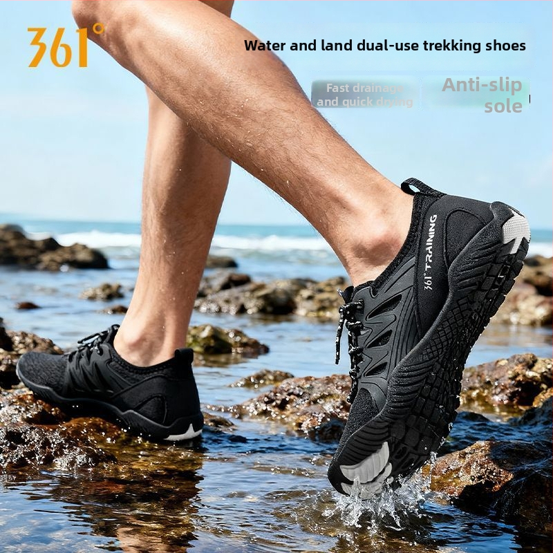 Pantofi pentru trasee pe râuri, antiderapante, partea superioară din pânză, talpă PVC, înălțime joasă