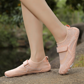 Pāris pludmales ūdens kurpes ar Velcro, zems augšdaļa, neslīdoša gumijas zole, EVA vidējā zole, sietaina odere