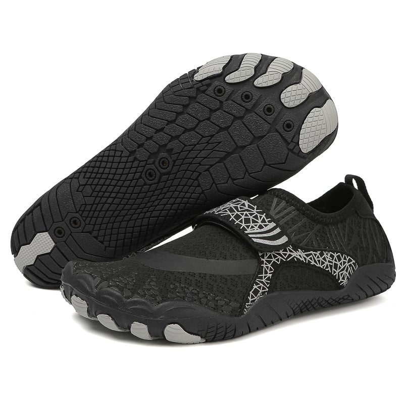 Pāris pludmales ūdens kurpes ar Velcro, zems augšdaļa, neslīdoša gumijas zole, EVA vidējā zole, sietaina odere