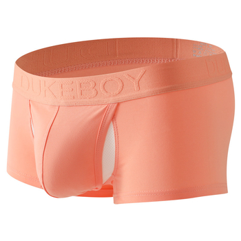 Vīriešu bokseri ar vidējo jostas vietu no kokvilnas, elpojoši, kosmosa kapsulas dizains, dubultā sānu atvērums