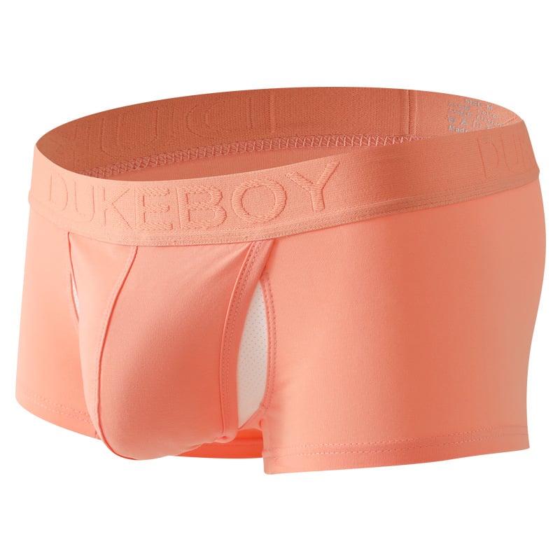 Vīriešu bokseri ar vidējo jostas vietu no kokvilnas, elpojoši, kosmosa kapsulas dizains, dubultā sānu atvērums