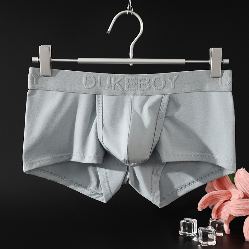 Vīriešu bokseri ar vidējo jostas vietu no kokvilnas, elpojoši, kosmosa kapsulas dizains, dubultā sānu atvērums