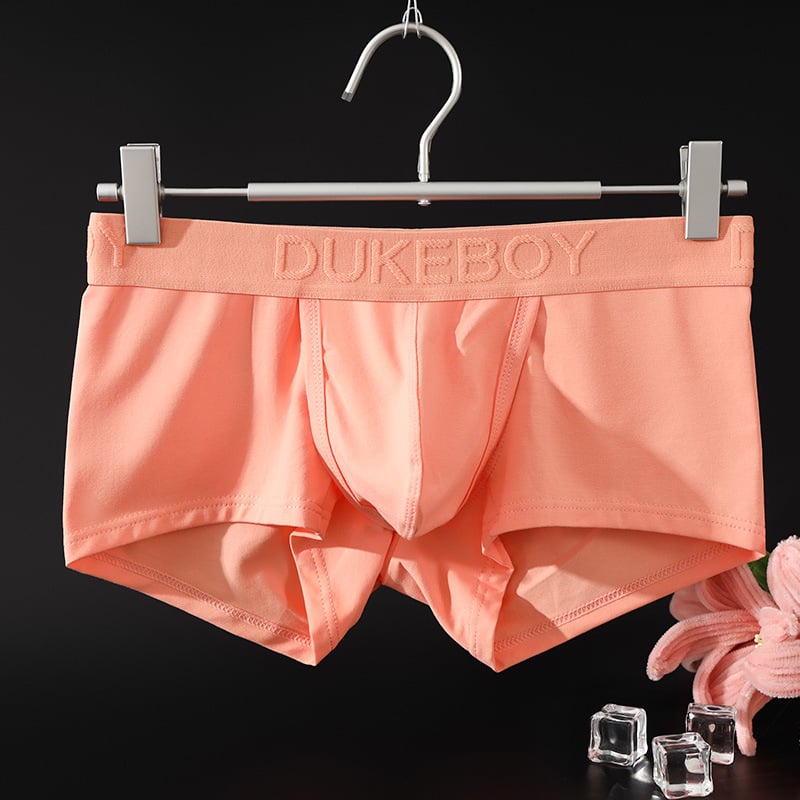 Vīriešu bokseri ar vidējo jostas vietu no kokvilnas, elpojoši, kosmosa kapsulas dizains, dubultā sānu atvērums