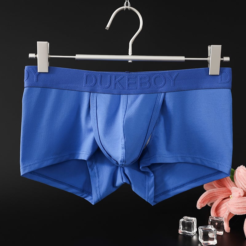 Vīriešu bokseri ar vidējo jostas vietu no kokvilnas, elpojoši, kosmosa kapsulas dizains, dubultā sānu atvērums