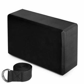 Joga blok EVA, dvodjelni set sa remenom za istezanje, kućna fitness oprema