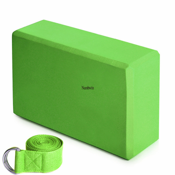 Joga blok EVA, dvodjelni set sa remenom za istezanje, kućna fitness oprema