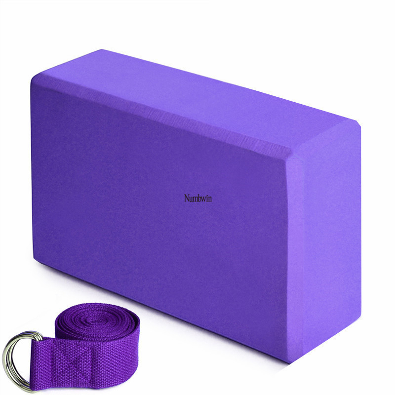 Joga blok EVA, dvodjelni set sa remenom za istezanje, kućna fitness oprema