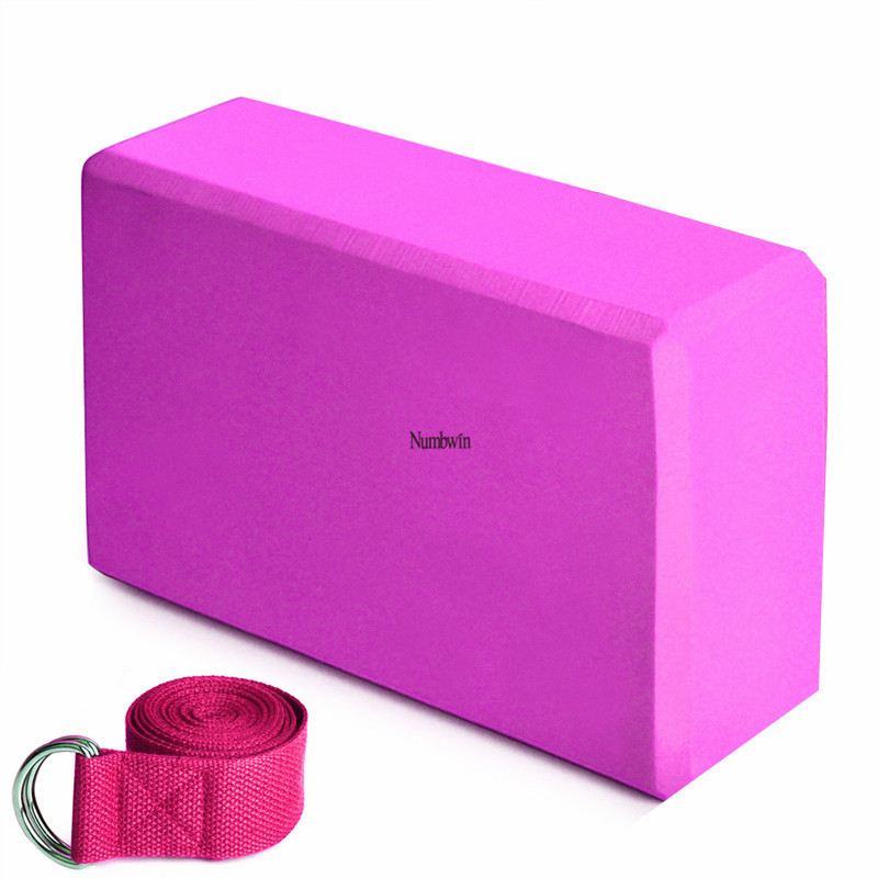 Joga blok EVA, dvodjelni set sa remenom za istezanje, kućna fitness oprema