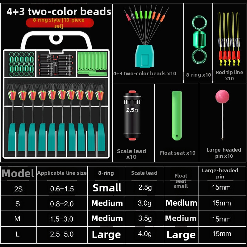 Silikoonist Space Bean komplekt peamise lõngaga - täielik lisade komplekt edasijõudnud kalapüügivarustuseks