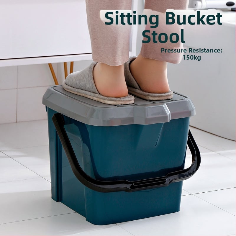 Plastikinis kibiras su dangteliu ir su sėdimu žvejybai, nešiojamas laikymo kibiras, Prekės ženklas: Love Plastic Na, Išleidimo laikotarpis: 2021 m. vasara, Bendra masė 1 kg