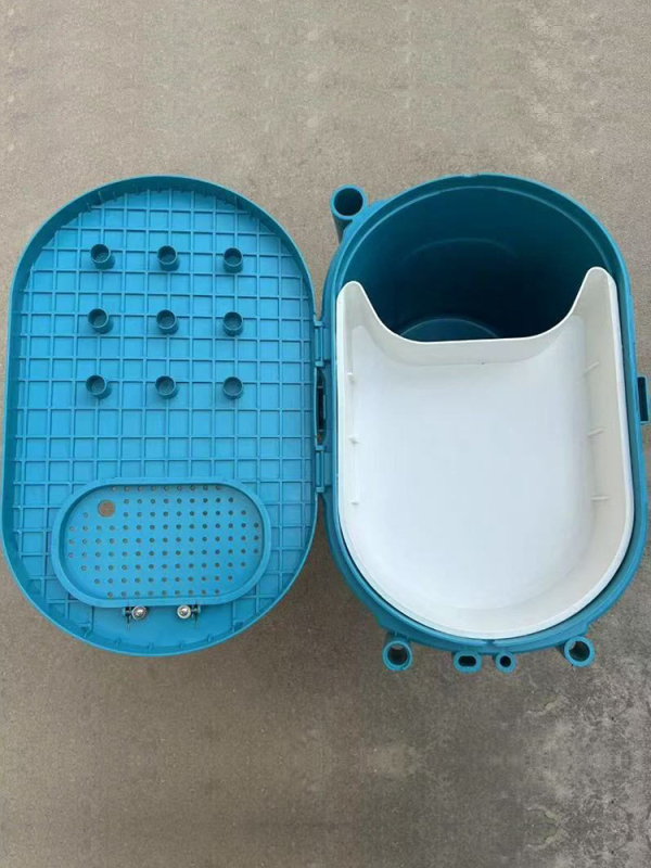 Găleată de pescuit multifuncțională cu tavă pentru momeli, formă ovală, corp îngroșat tare, din plastic, 1,6 kg