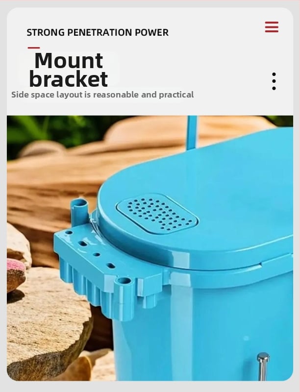 Găleată de pescuit multifuncțională cu tavă pentru momeli, formă ovală, corp îngroșat tare, din plastic, 1,6 kg