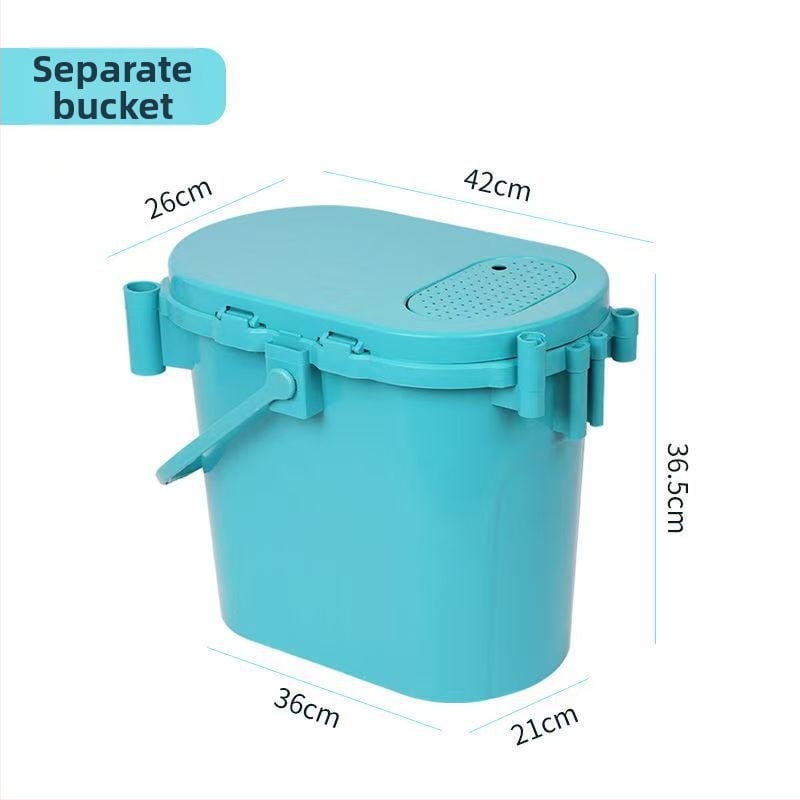 Găleată de pescuit multifuncțională cu tavă pentru momeli, formă ovală, corp îngroșat tare, din plastic, 1,6 kg